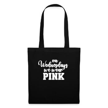 Mittwoch tragen wir Pink Mittwoch - Stoffbeutel - Schwarz - Vorne