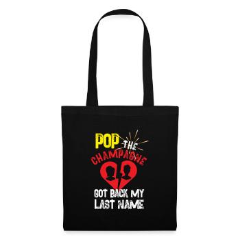 pop le a récupéré mon nom de famille Design - Sac en tissu - noir - Devant