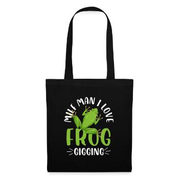 man I love frog gigging Design for a frog - Tote Bag - black - Front