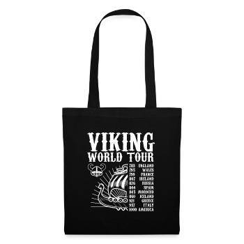 viking world tour viking ship design - Tote Bag - black - Front