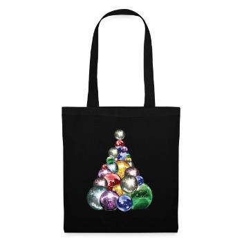 Disco Weihnachtsbaum Disco B�lle Disco LiebhaberDi - Stoffbeutel - Schwarz - Vorne