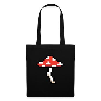 8 -Bit -Pilz -Videospiel Player Pixel Pilz - Stoffbeutel - Schwarz - Vorne
