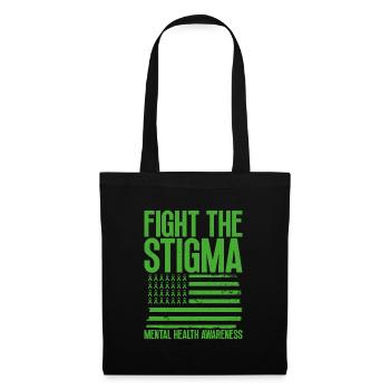 Cool art with a green belt fights the stigma - Tote Bag - black - Front