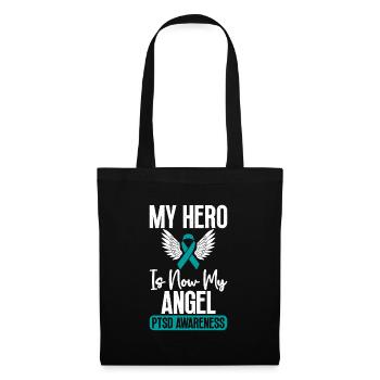 My hero is now my angel - pstd-consciousness - Tote Bag - black - Front