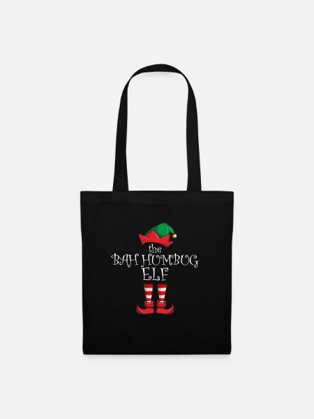 Der Bah Humbug Elf Matching Family ChristmasAnti - - Stoffbeutel - Schwarz