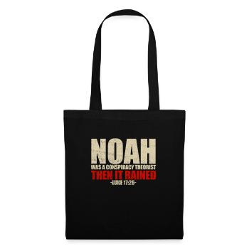 Noah Verschw�rungstheoretiker dann regnete er Luka - Stoffbeutel - Schwarz - Vorne