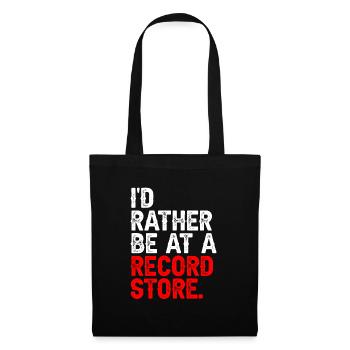 Record Shop Record Collector Records - Tote Bag - black - Front