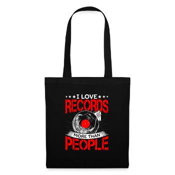 Love Vinyl Record Collector Records Collecting - Tote Bag - black - Front