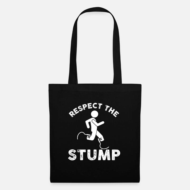respect the stump Design for a prostheses patient - Stoffbeutel - Schwarz