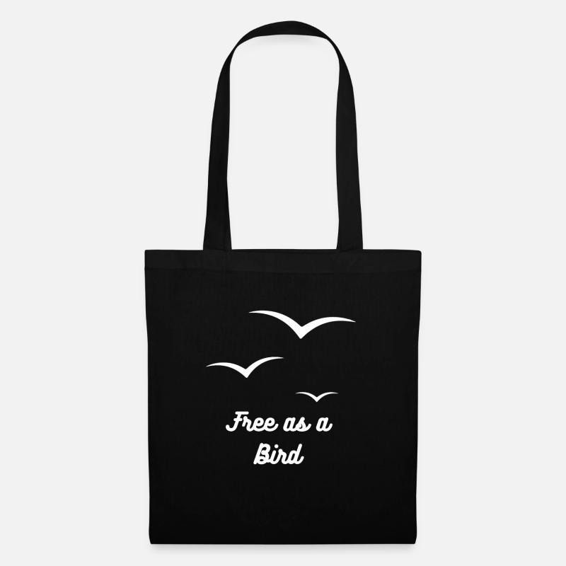 Frei wie ein Vogel. - Stoffbeutel - Schwarz