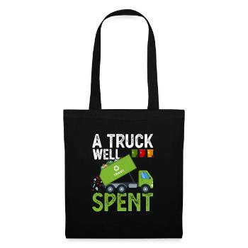 Truck well consumed Garbage Garbage Truck driver drives truck - Tote Bag - black - Front
