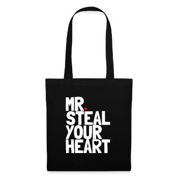 Mr Steal Ihr Herz Kleinkind Valentines Outfit Jung - Stoffbeutel - Schwarz - Vorne