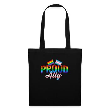 Stolzer Verbündeter Lgbtq Gay Awareness Rights - Stoffbeutel - Schwarz - Vorne
