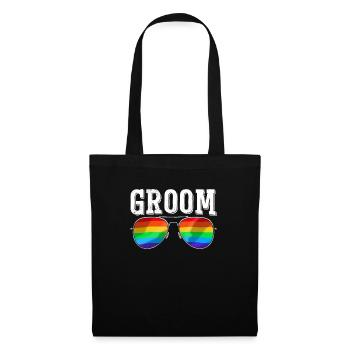 Groom Lgbtq Gay Bachelor Party Equality Pride - Tote Bag - black - Front