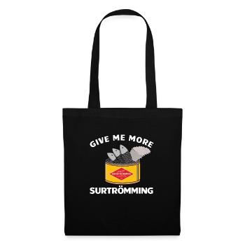 Gib mir mehr suristisches schwedisches Essen - Stoffbeutel - Schwarz - Vorne