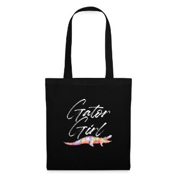Gator Girl | Alligator - Sac en tissu - noir - Devant