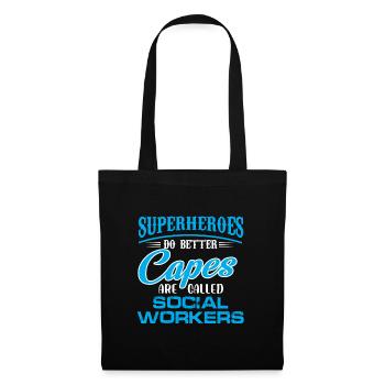 Superheroes do better Capes are called Social - Tote Bag - black - Front