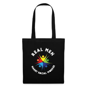 Real Men Marry Social Worker - Tote Bag - black - Front