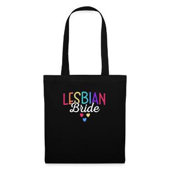 Lesbische Braut Lgbtq Gay Wedding Equality - Stoffbeutel - Schwarz - Vorne