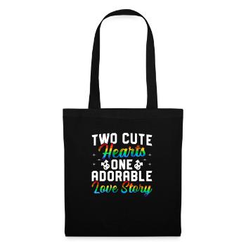 Cute Hearts Lgbtq Gay Wedding Equality Pride - Stoffbeutel - Schwarz - Vorne