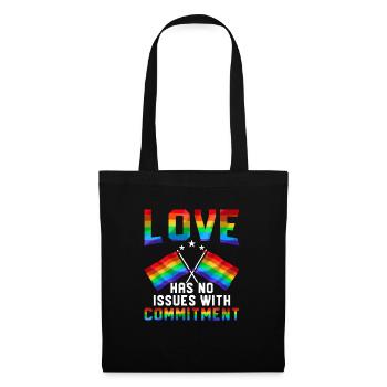 L’amour n’a pas de problèmes Mariage gay Lgbtq - Sac en tissu - noir - Devant