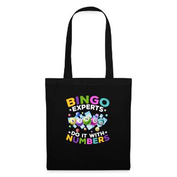 Les experts en bingo paient le jeu de bingo Jeu Sports - Sac en tissu - noir - Devant