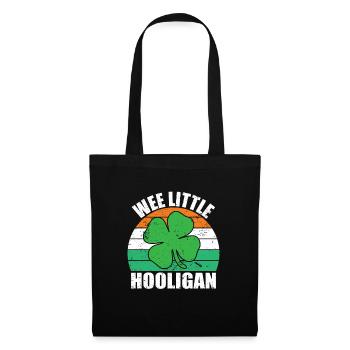 Kinder St. Patricks Day Irish Wee Little Hooligans - Stoffbeutel - Schwarz - Vorne