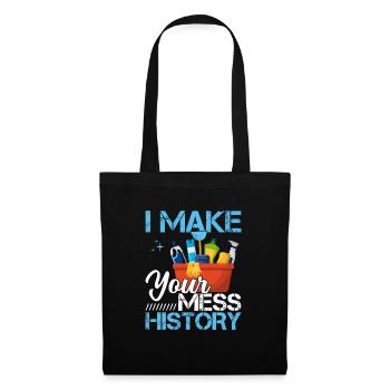 Mess Histoire Gardien Femme de ménage Entretien ménager - Sac en tissu - noir - Devant