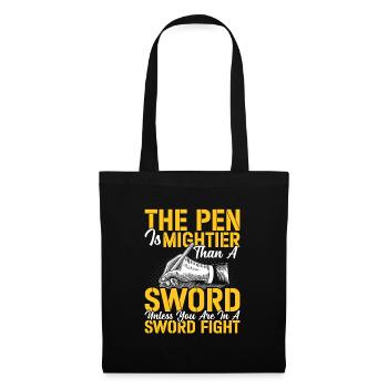 La plume est un puissant poète amateur de poésie - Sac en tissu - noir - Devant
