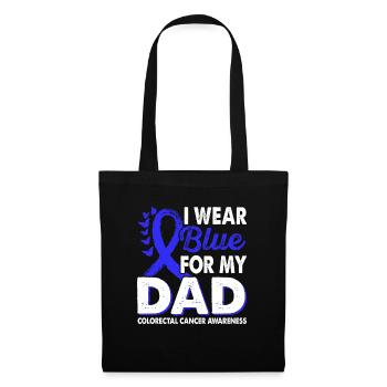 Portez du bleu clair pour le colorectal - Sac en tissu - noir - Devant