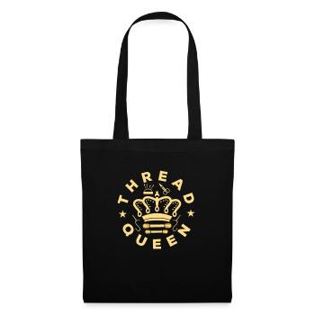 Thread queen cross stitch craft quilting sewing - Tote Bag - black - Front