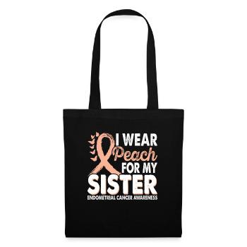 Apply Peach for Sister Endometrial Cancer - Tote Bag - black - Front