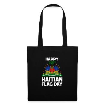 Happy Haitian Flag Day Haiti Flagge Proud Haiti Fl - Stoffbeutel - Schwarz - Vorne