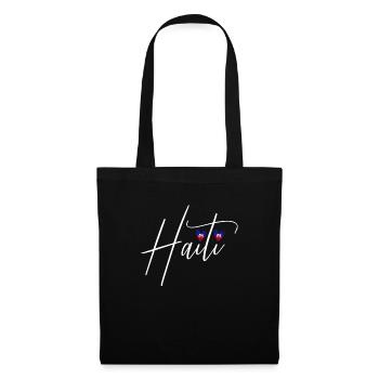 Haiti s��e Haiti Flagge Herzen stolze haitianische - Stoffbeutel - Schwarz - Vorne