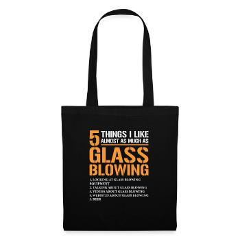 Tels que souffleurs de verre, souffleurs de verre, verriers - Sac en tissu - noir - Devant