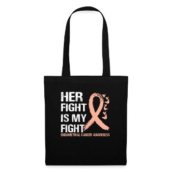 Their fight is our fight Endometrial cancer - Tote Bag - black - Front