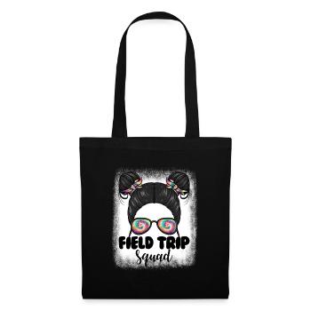 Messy Bun Girl Exkursion Trip Squad Girl's Exkursi - Stoffbeutel - Schwarz - Vorne