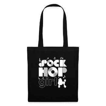Sock Hop Girl Retro Vinyl Pudel Sock Hop Girl - Stoffbeutel - Schwarz - Vorne
