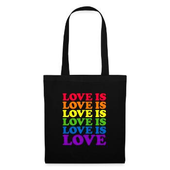 Liebe ist Liebe Regenbogen LGBTQ Gay Pride Liebe i - Stoffbeutel - Schwarz - Vorne