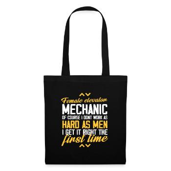 Mécanicienne d’ascenseur Je ne travaille pas aussi dur que - Sac en tissu - noir - Devant