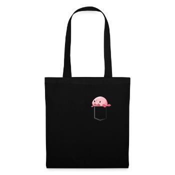 Blobfish in einer Tasche Liebe Blobfish - Stoffbeutel - Schwarz - Vorne