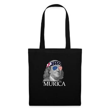 Murica Ben Franklin Patriotischer 4. Juli Franklin - Stoffbeutel - Schwarz - Vorne