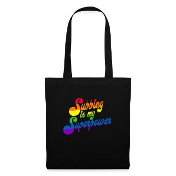 Subbing ist mein Rainbow Sub -Lehrer des Supermach - Stoffbeutel - Schwarz - Vorne