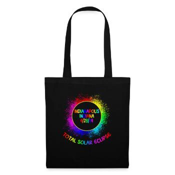 Total Solar Eclipse Indianapolis Indiana 28.04.24 - Stoffbeutel - Schwarz - Vorne