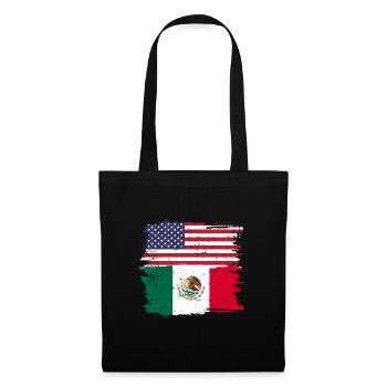 États-Unis Drapeau mexicain - Sac en tissu - noir - Devant