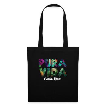 Pura Vida Costa Rica Costa Rican Roots Costa RicaP - Stoffbeutel - Schwarz - Vorne