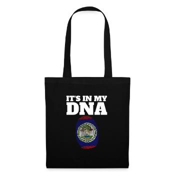 Es ist in meiner DNA Belize Fingerabdruck Belizean - Stoffbeutel - Schwarz - Vorne