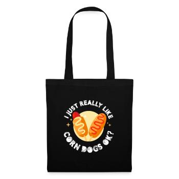 J’aime vraiment les chiens de maïs ok - Sac en tissu - noir - Devant
