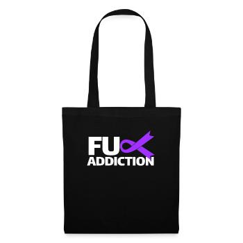 Fuck Addiction Sensibilisation à l’overdose - Sac en tissu - noir - Devant
