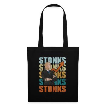 Stonks - Stoffbeutel - Schwarz - Vorne
